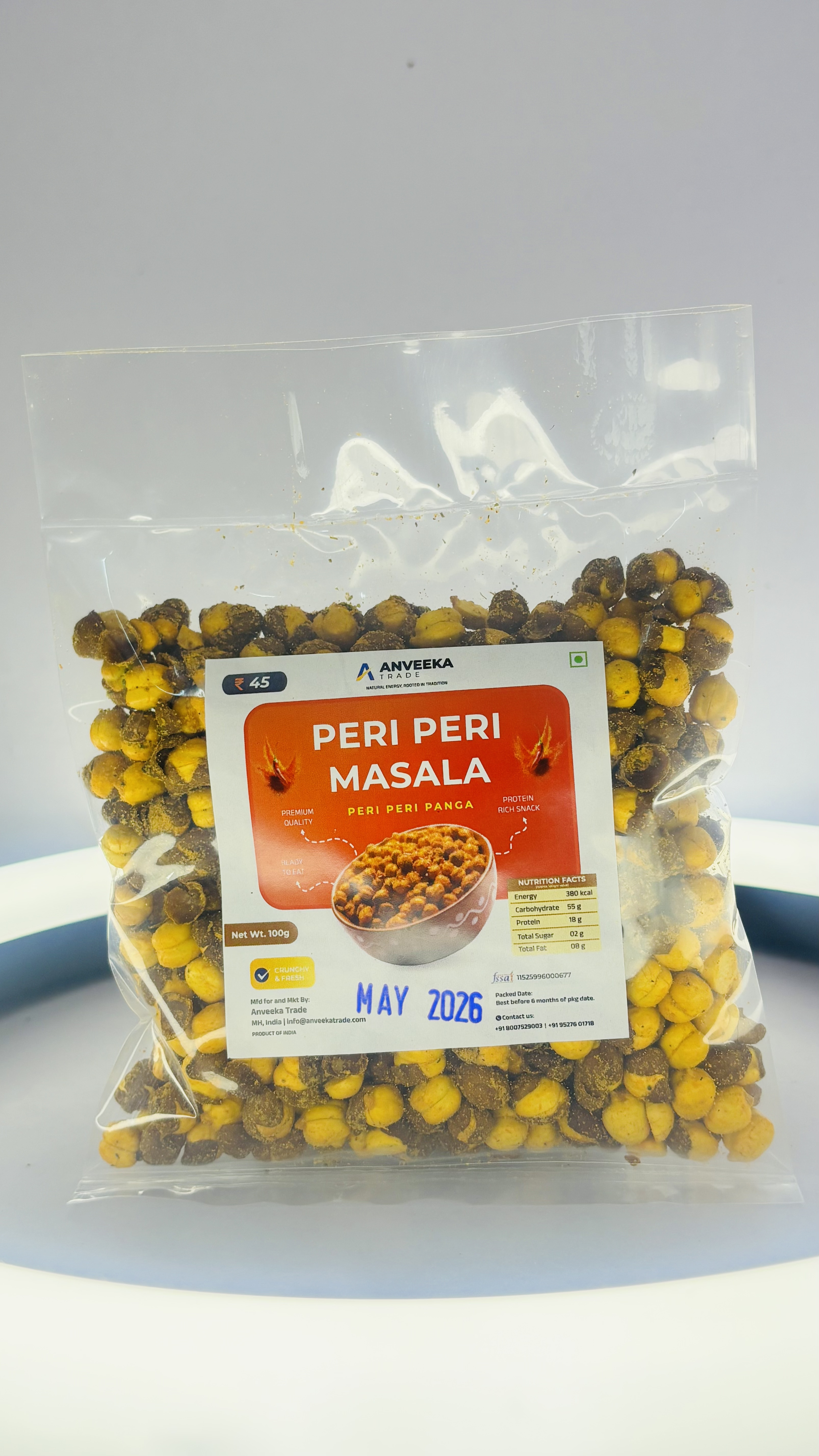 Peri Peri Masala roasted gram — bold, spicy